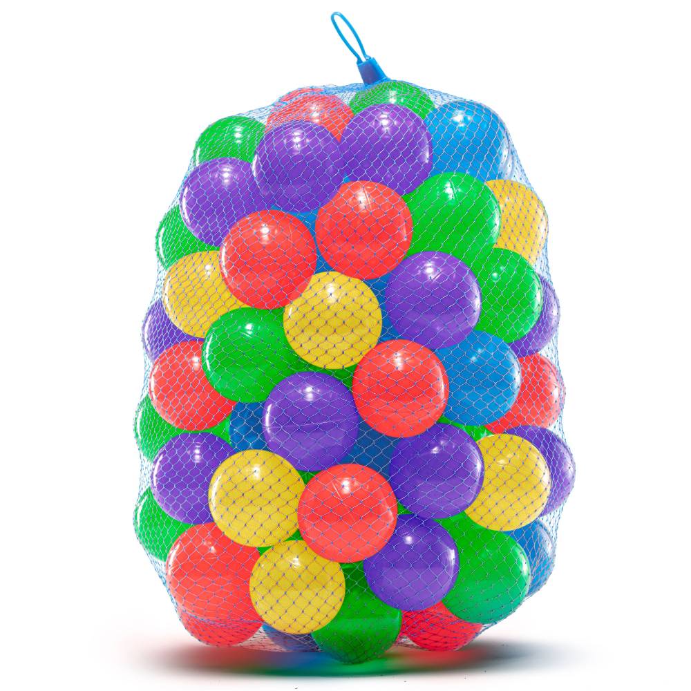 100 Bolas de Plástico de Colores | Juego para Bebés, Piscina Infantil, Cama Elástica, Castillo Hinchable, Túnel Plegable