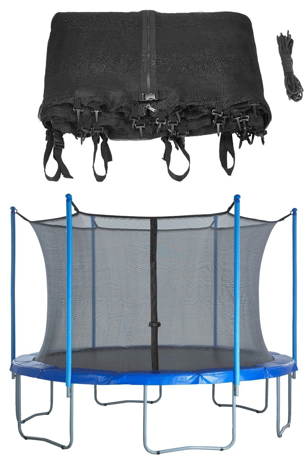 Trampoline Replacement Enclosure Safety Net, fits for 14 FT. Round Frames using 6 Poles or 3 Arches - Net Only
