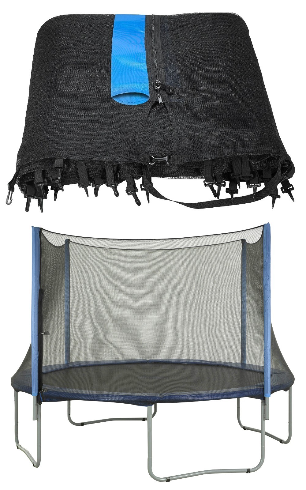 Trampoline Replacement Enclosure Safety Net, fits for 6 FT. Round Frames using 4 Straight Poles - Net Only