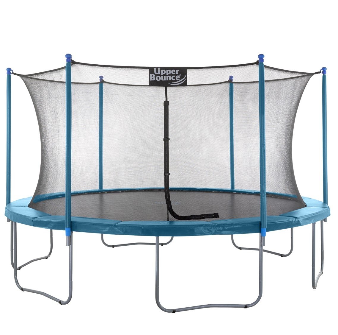 14Ft Large Trampoline and Enclosure Set | Garden & Outdoor Trampoline with Safety Net, Mat, Pad | Aquamarine