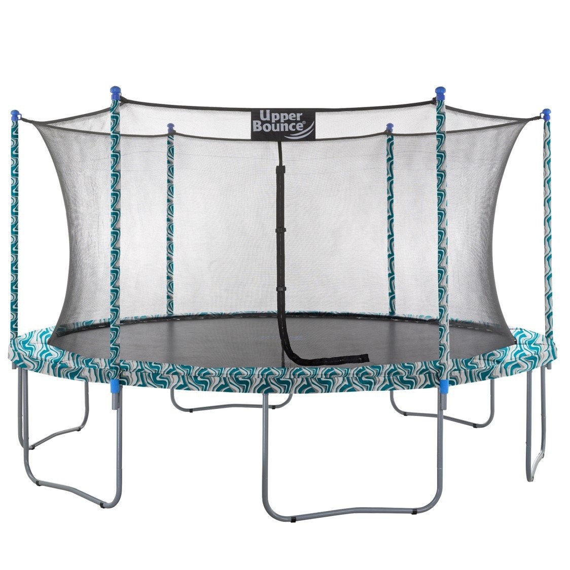15Ft Large Trampoline and Enclosure Set | Garden & Outdoor Trampoline with Safety Net, Mat, Pad | Maui Marble