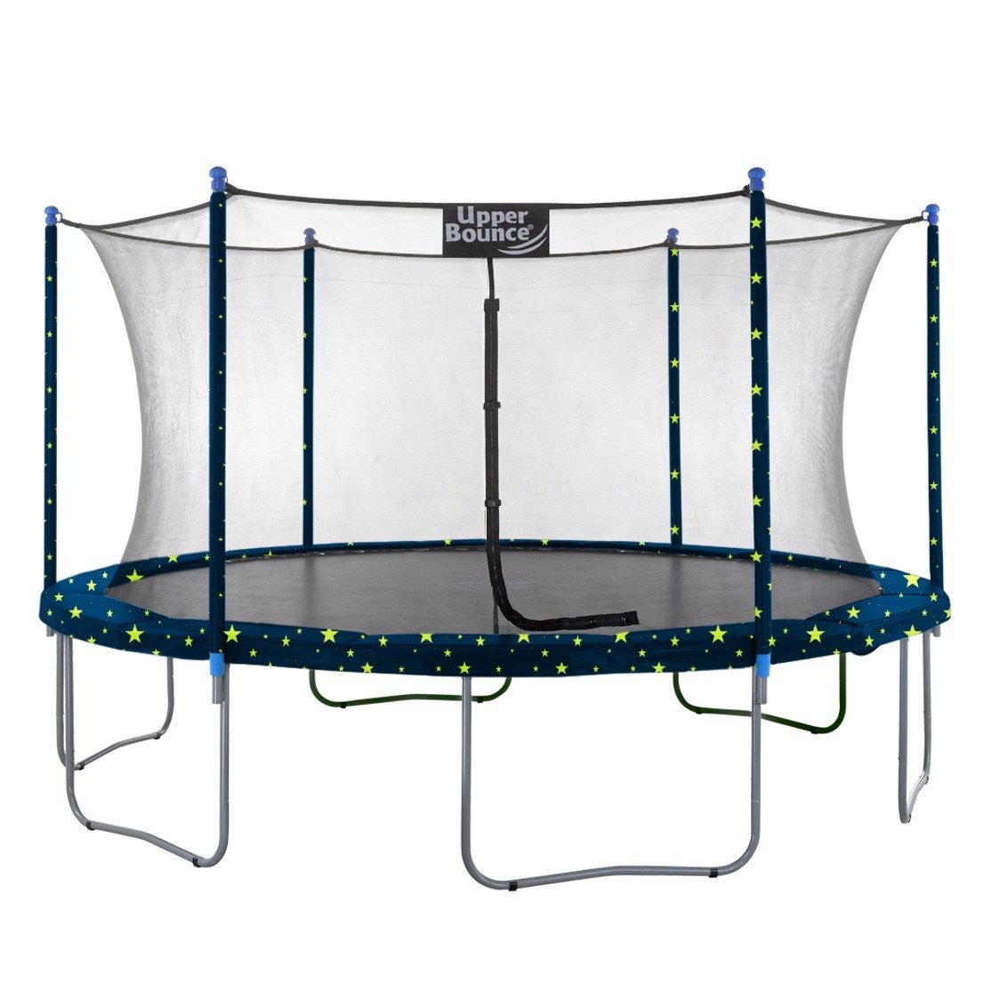 15Ft Large Trampoline and Enclosure Set | Garden & Outdoor Trampoline with Safety Net, Mat, Pad | Starry Night