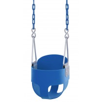 Swingan - High Back, Full Bucket Toddler & Baby Swing - Vinyl Coated Chain - Fully Assembled - Blue