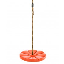 Swingan - Cool Disc Swing with Adjustable Rope - Fully Assembled - Orange