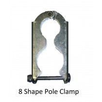 Trampoline Enclosure Hardware. 8 Shape Pole Clamp - Set of 12