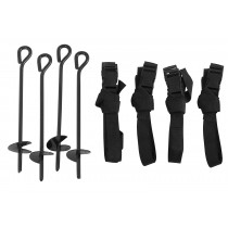 Trampoline Anchor Kit | Anchoring Tie Down Pegs / Stakes | Metal Ground Anchors | Set of 4