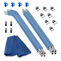 Trampoline Replacement Enclosure Poles & Hardware for Top Ring System - Set of 4 Bent Poles (Net Sold Separately)