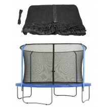 Trampoline Replacement Enclosure Safety Net for 12 ft. Round Frames using 4 Bent Poles and Top Ring - Net Only