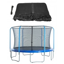 Trampoline Replacement Enclosure Safety Net for 15 ft. Round Frames using 6 Bent Poles and Top Ring - Net Only