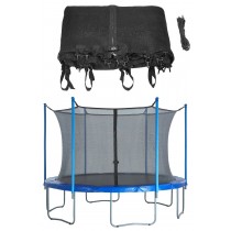 Trampoline Replacement Enclosure Safety Net, fits for 16 FT. Round Frames using 6 Poles or 3 Arches - Net Only