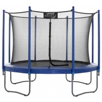 10Ft 305cm Large Trampoline and Enclosure Set | Garden & Outdoor Trampoline with Safety Net, Mat, Pad | Blue