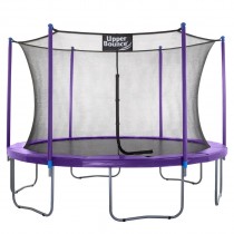 12Ft Large Trampoline and Enclosure Set | Garden & Outdoor Trampoline with Safety Net, Mat, Pad | Purple