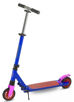 Scooride Skedaddle S-30 Kids Folding Kick Scooter | Foldable & Portable Stunt Push Scooter for Boys and Girls - Blue