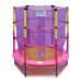 Bounce Galaxy 60" Indoor Trampoline for Toddlers & Kids with Safety Net Enclosure - Bonus Unicorn Stuffed Toy & Keychain